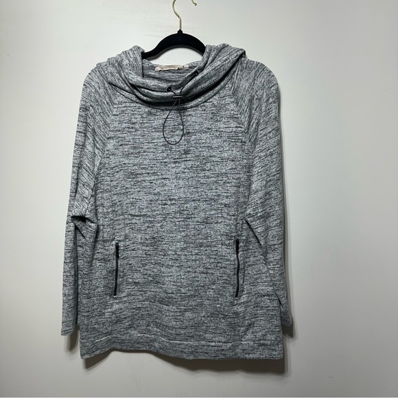 Soft Surroundings Cloud Nine‎ Marled Cowl Funnel Neck Tunic Sweater Size 1X - Picture 1 of 5